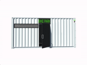 20-Foot Shipping Container Bike Shelter (20 Bikes)